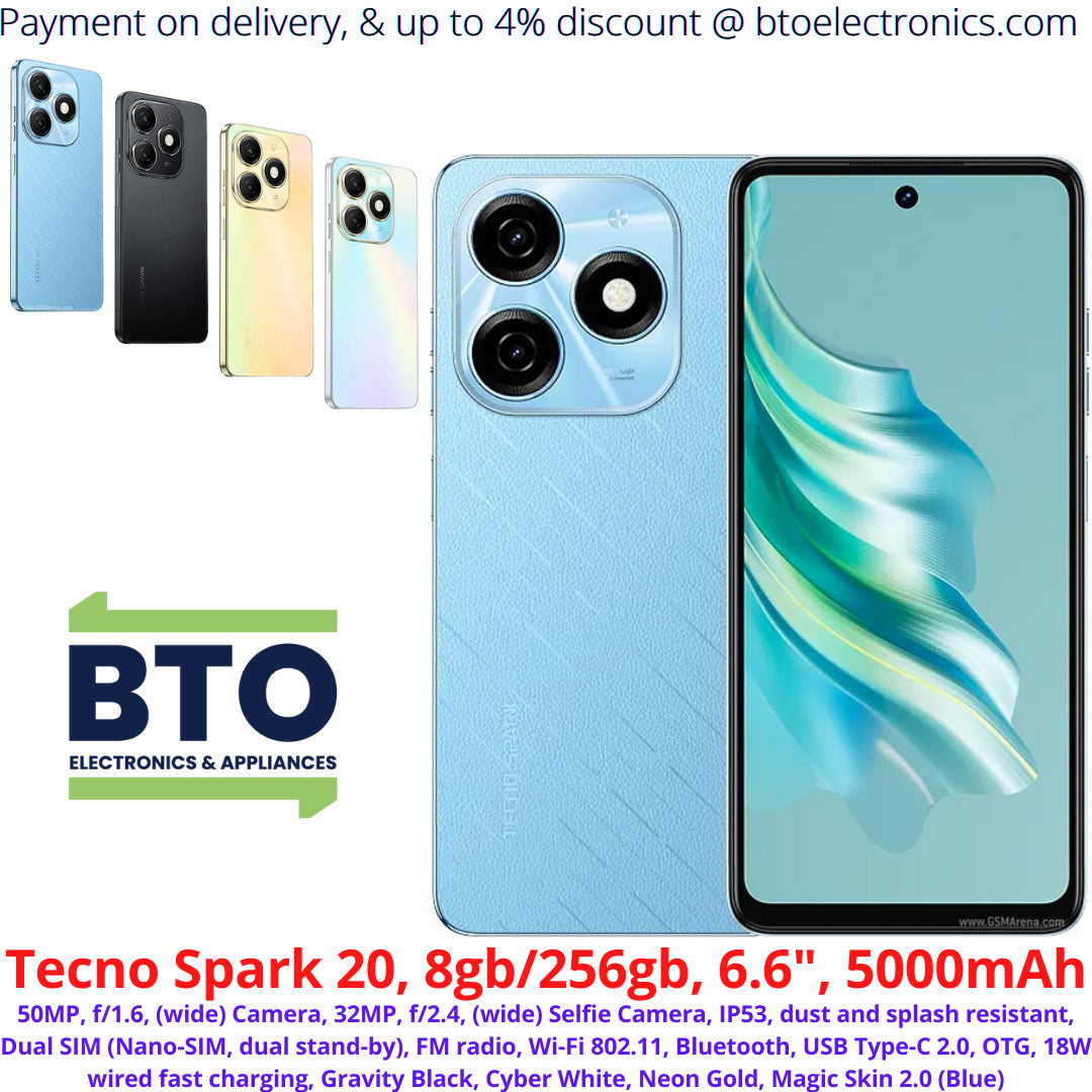 Tecno Spark 20 8GB/256GB, 6.6" 5000mah 50mp