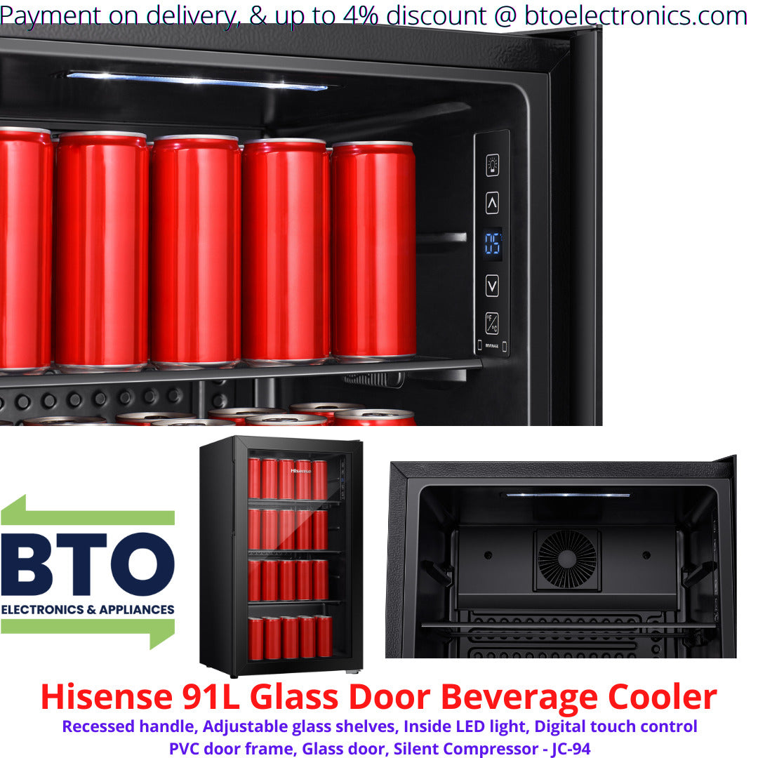 Hisense 91L Glass Door Beverage Cooler