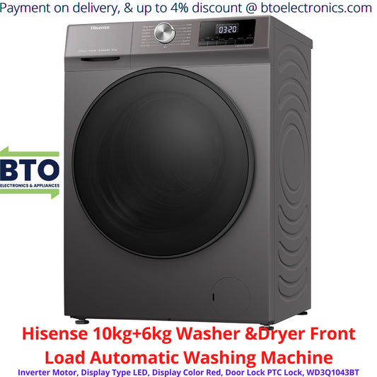 Hisense 10KG/6KG Wash & Dry Automatic Front Load Washing Machine