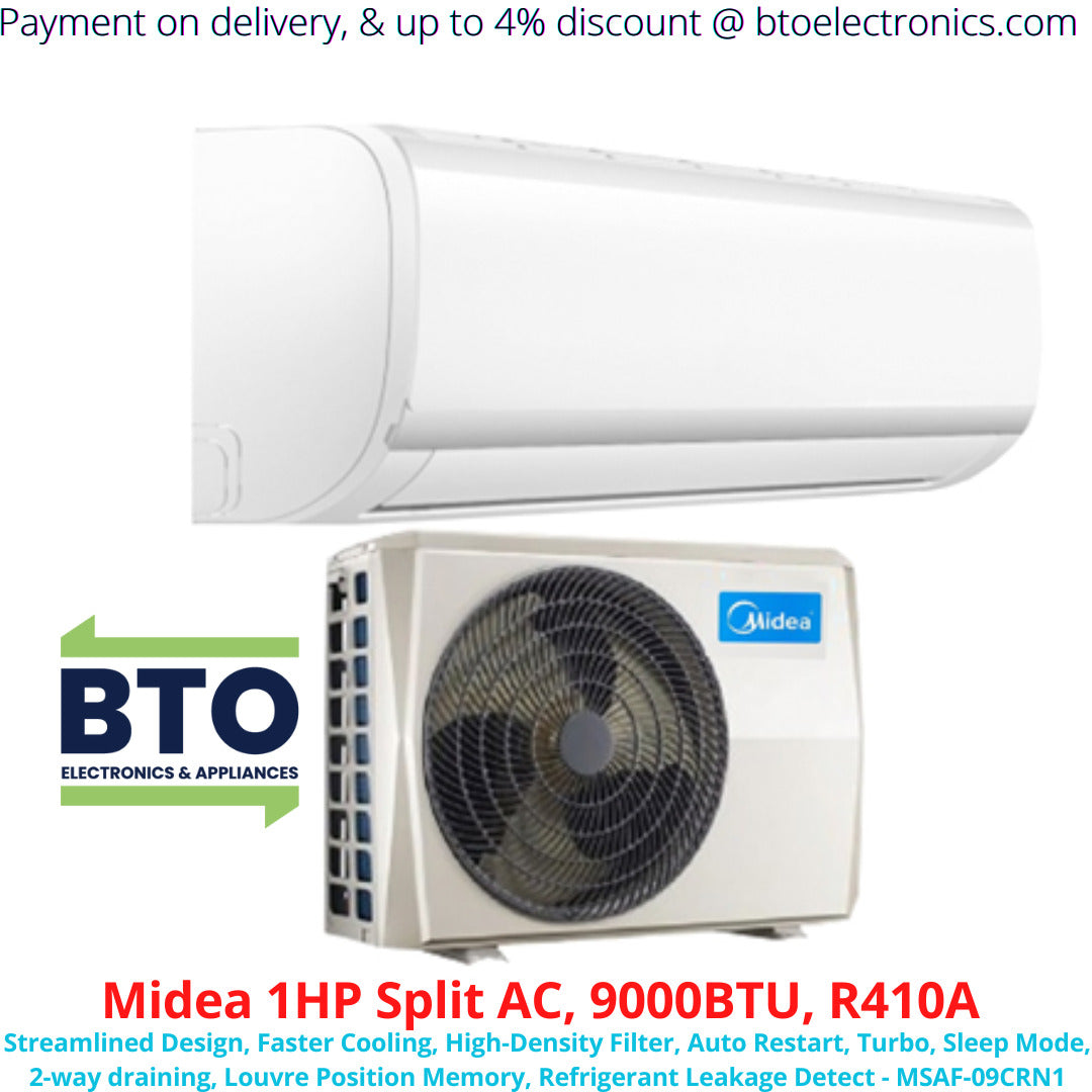 Midea 1HP Split Air Conditioner (AC) 9000BTU, R410A