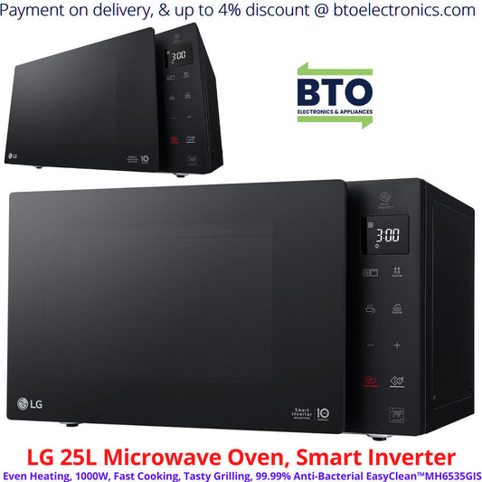 LG 25L Smart Inverter Microwave Oven, Black, 10 Years Warr