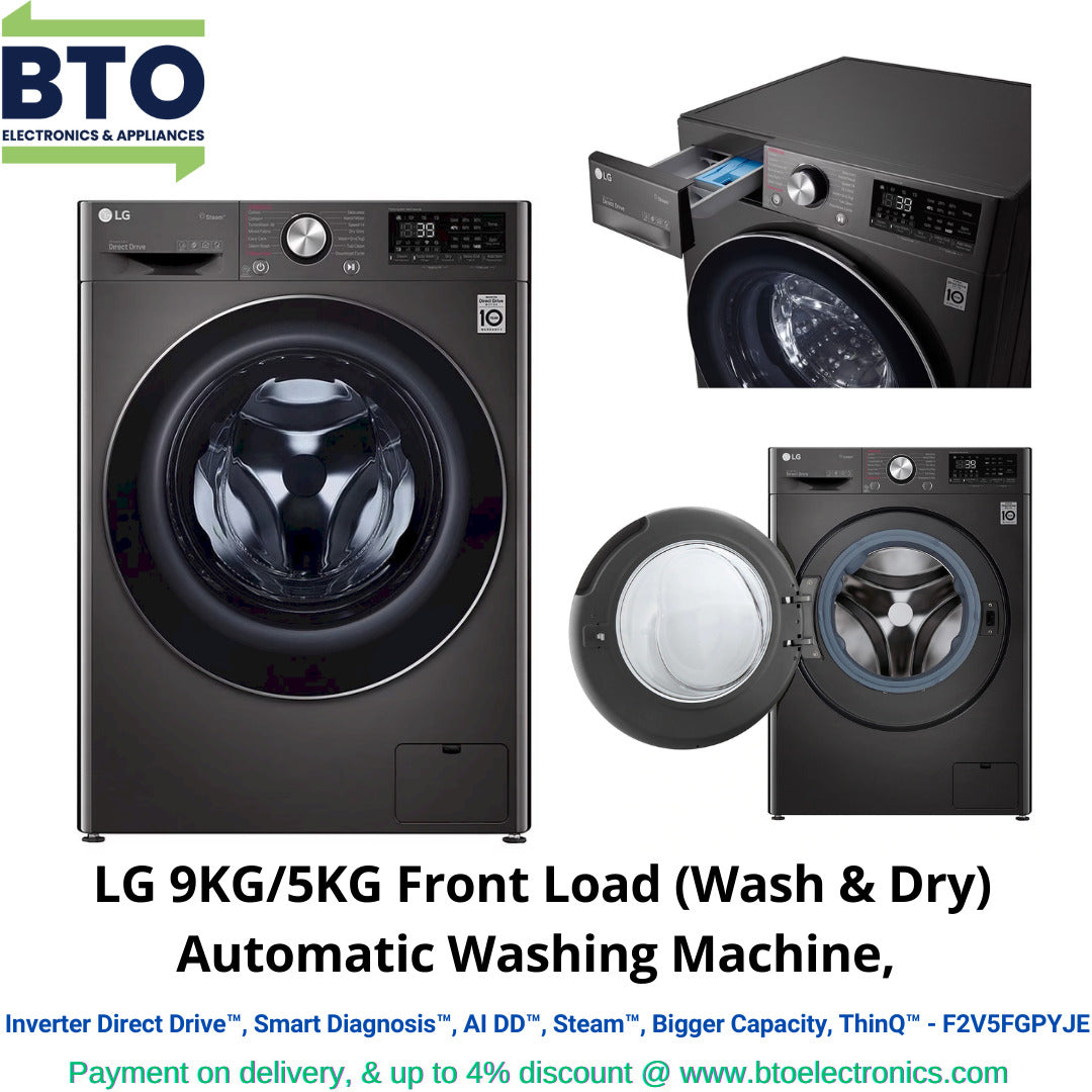 LG 9KG Front Load Washing Machine, Wi-Fi