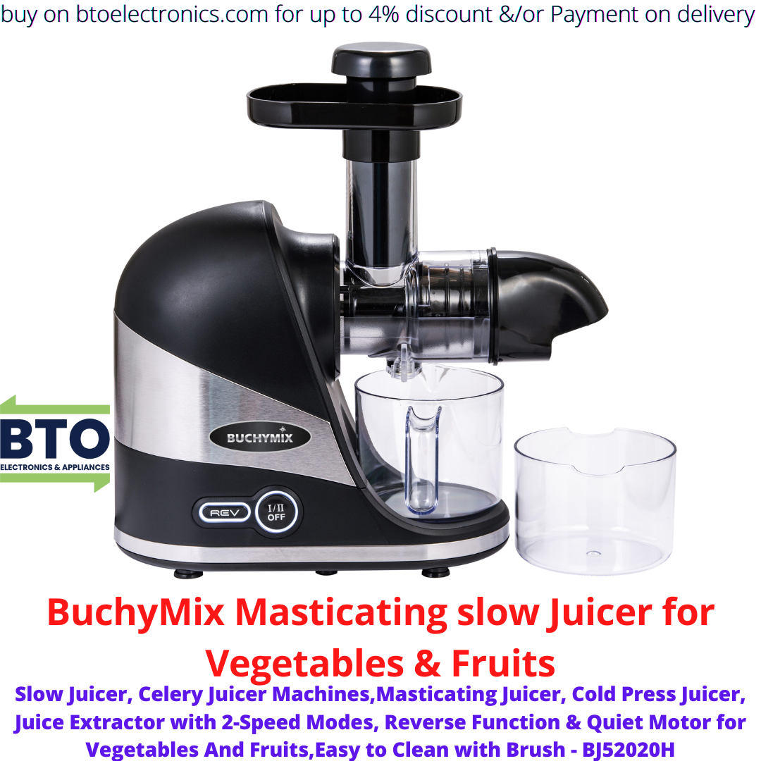 BuchyMix Masticating slow Juicer for Vegetables & Fruits – BTO